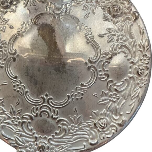 Antique Silver Plated Vanity Set With Brush Mirror & Comb - Picture 6 of 8